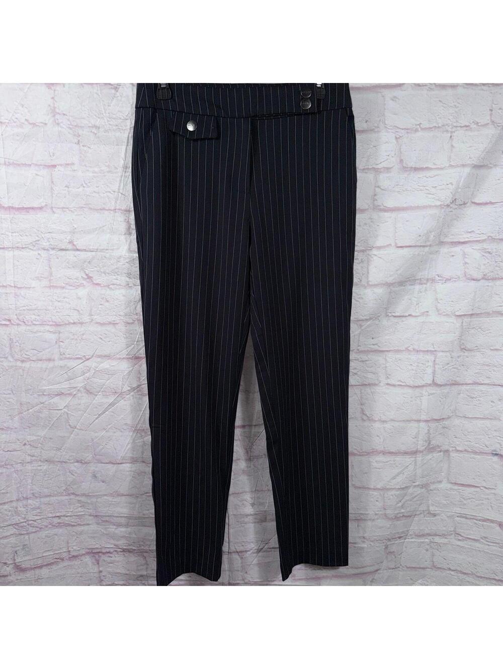 Women’s Nicole Miller Pinstripe Ankle Pants Size 6 NWOT